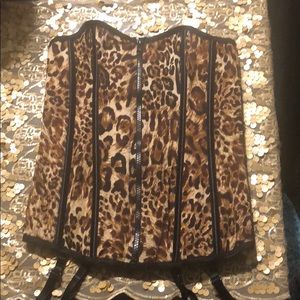 Leopard print corset